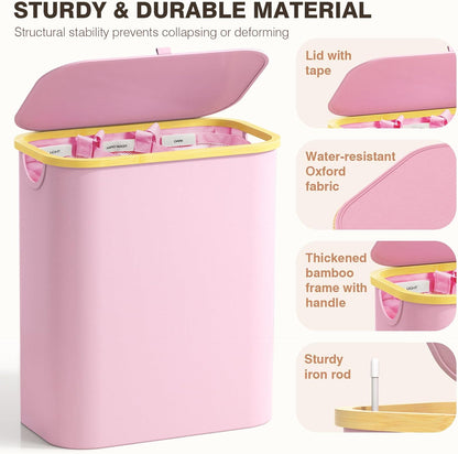 Hampers for Laundry Basket with Lid, 160L Large Laundry Hamper 3 Section