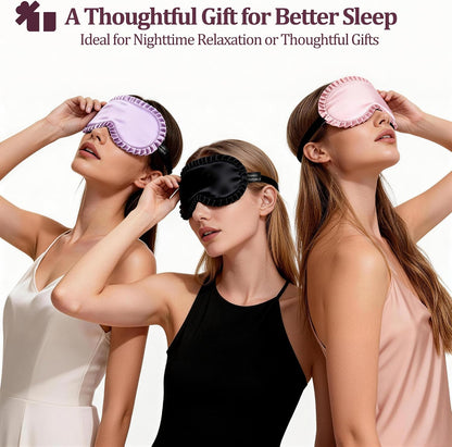 Silk Sleep Mask for Women, 100% Mulberry Silk Eye Mask for Sleeping