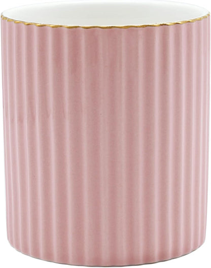 Pen Holder for Desk, Ceramic Pencil Cup Office Desk Organizer, Makeup Brush Holder (Pink)