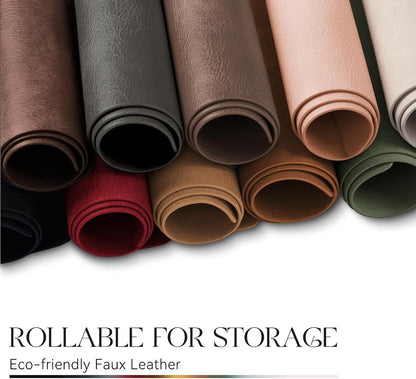 Vinyl Faux Leather Placemats, Set of 6, Pink