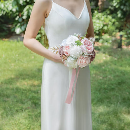 Dusty Rose Wedding Bouquets for Bride Bridesmaid Flower Bouquet