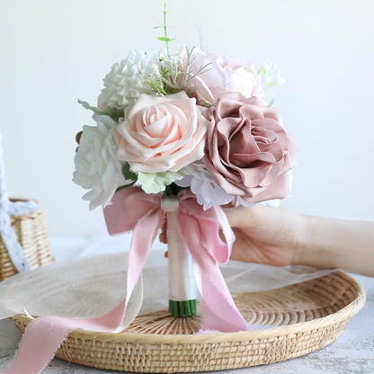 Dusty Rose Wedding Bouquets for Bride Bridesmaid Flower Bouquet