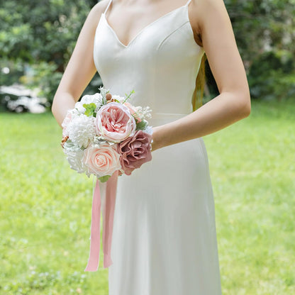 Dusty Rose Wedding Bouquets for Bride Bridesmaid Flower Bouquet