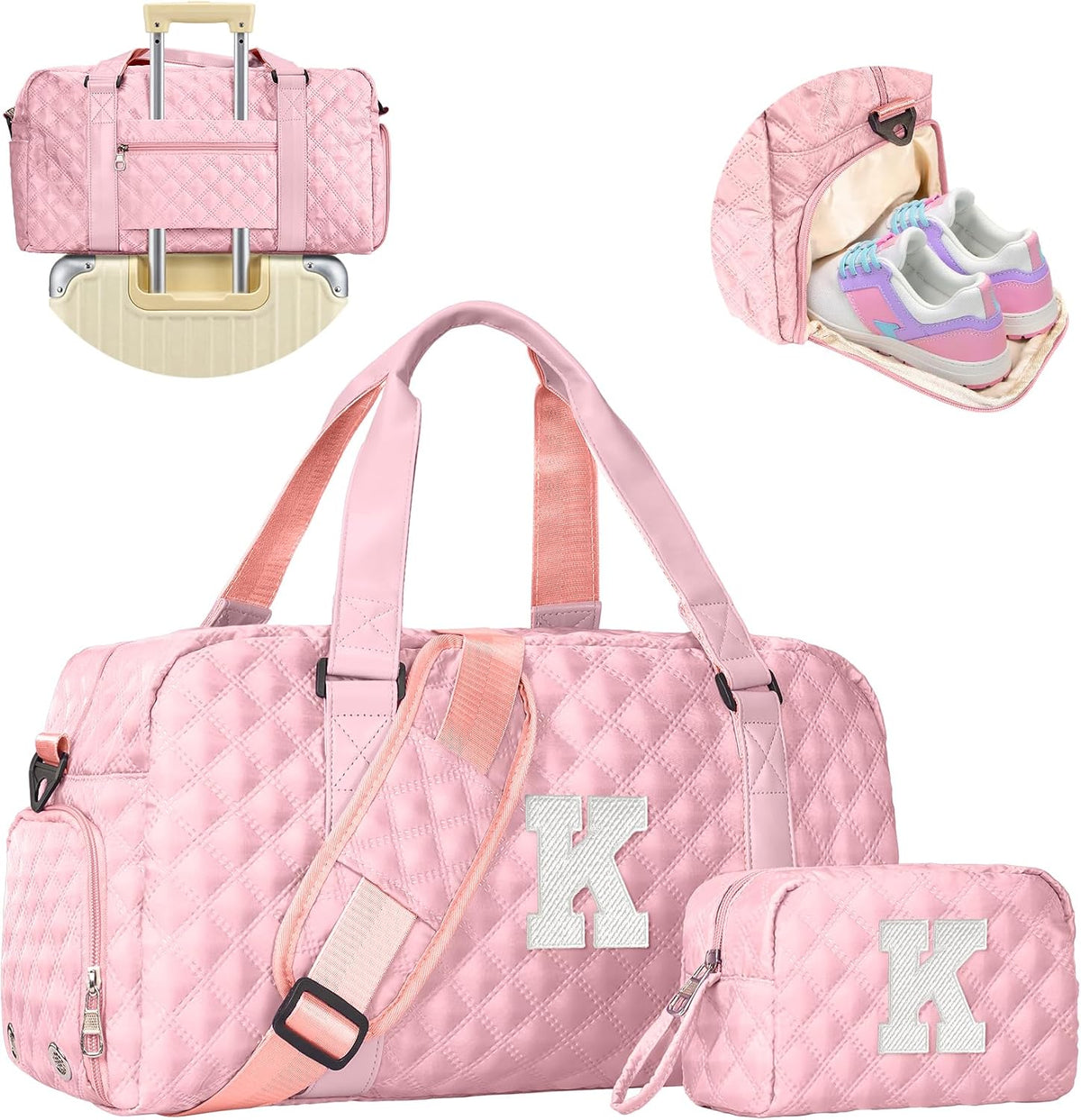 Initial Gifts for 8 9 10 11 12 Year Old Girl, Duffle Travel Bag Kids Teens