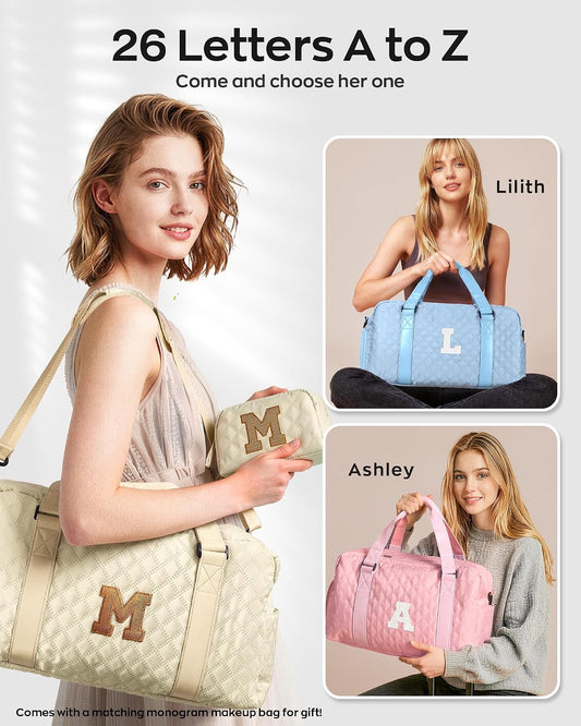 Initial Gifts for 8 9 10 11 12 Year Old Girl, Duffle Travel Bag Kids Teens