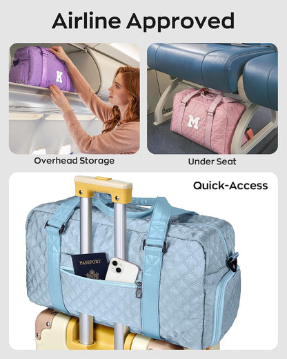 Initial Gifts for 8 9 10 11 12 Year Old Girl, Duffle Travel Bag Kids Teens