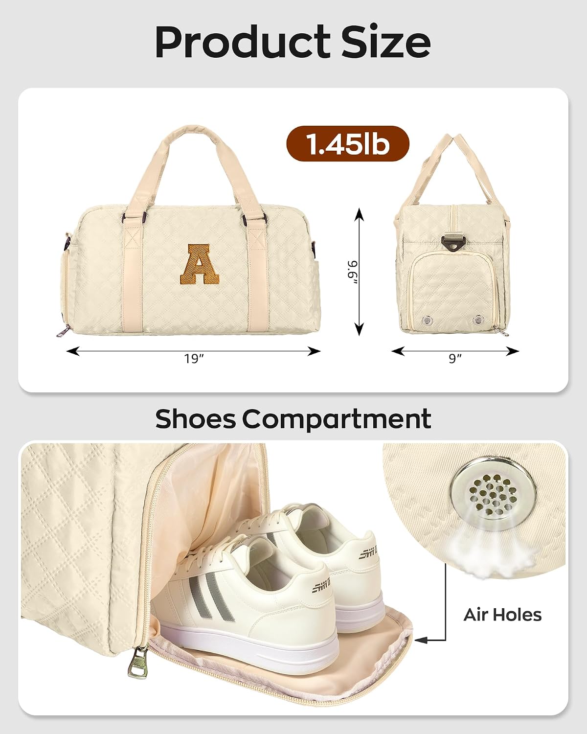 Initial Gifts for 8 9 10 11 12 Year Old Girl, Duffle Travel Bag Kids Teens