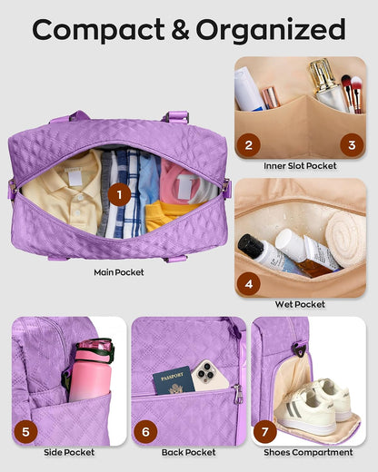 Initial Gifts for 8 9 10 11 12 Year Old Girl, Duffle Travel Bag Kids Teens