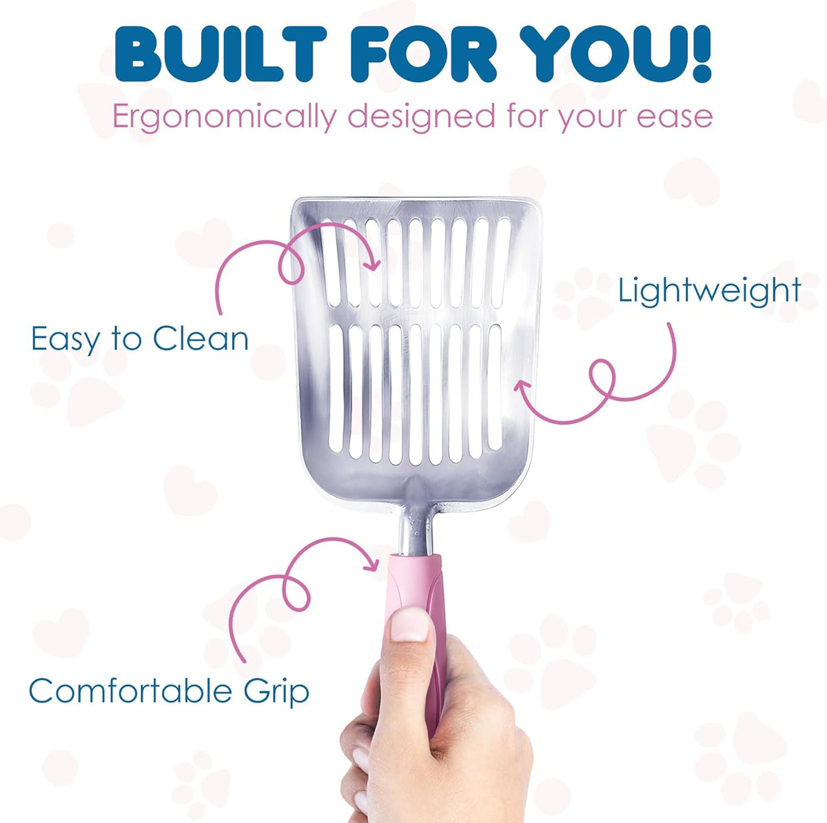 Large Cat Litter Scoop, Life Transforming Cat Scooper, Reduces Hand Fatigue, Saves Clear Litter, Makes Scooping Faster and Easier