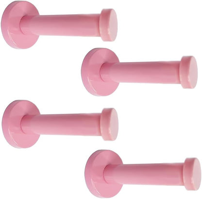 Pink Stainless Steel Single Super Heavy Duty Wall Mount Hook, Bath Towel Hooks, Coat Hanger (4 inch,4 PCS)