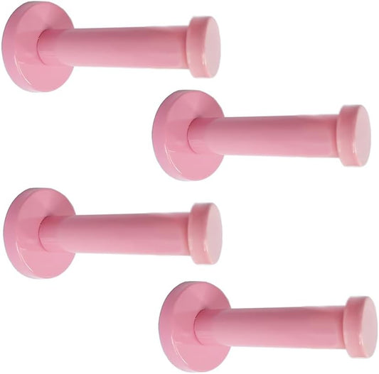 Pink Stainless Steel Single Super Heavy Duty Wall Mount Hook, Bath Towel Hooks, Coat Hanger (4 inch,4 PCS)