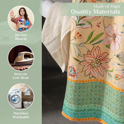 Shower Curtain 100% Cotton (70"x72", Pack of 1) Home Spa