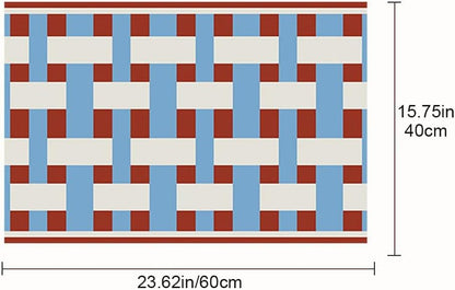 Pink Checkered Bath Mat, Washable Non-Slip Microfiber Bathroom Rug, Ultra Soft Absorbent Fluffy Floor Carpet for Shower Tub, Retro Plush Mat