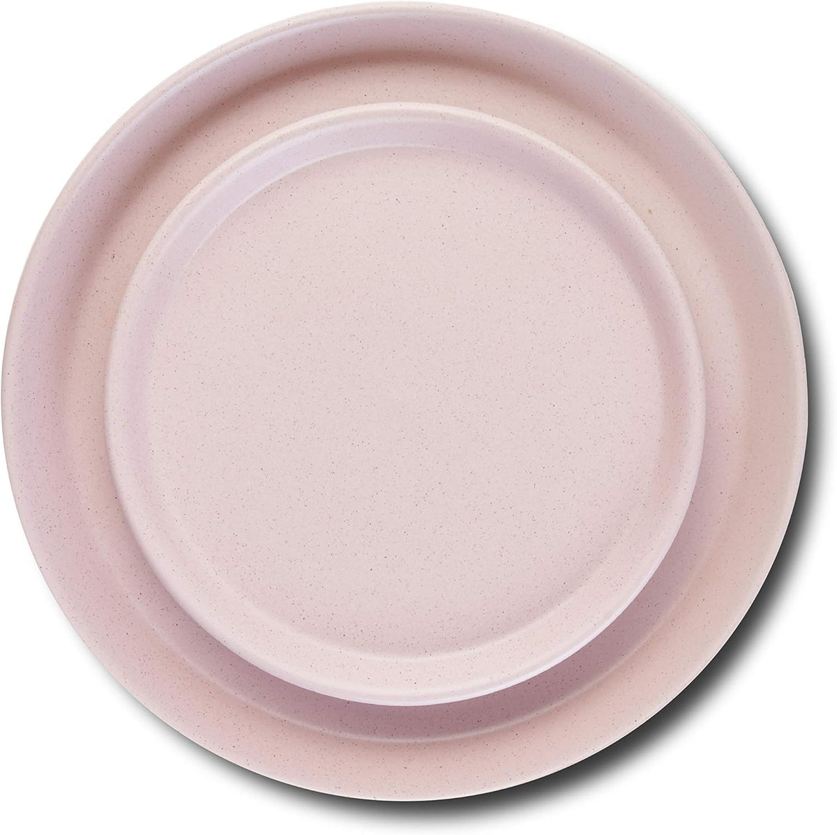 Albie Stoneware 16-Piece Modern Dinnerware Set, Kitchen Plates and Bowls Sets, Service for 4, Pink, Microwave & Dishwasher Safe