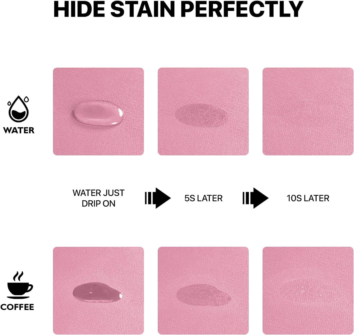 Coffee Mat Absorbent Dish Drying Mat for Kitchen Counter ,Match with Coffee Machine Drying Mats for Kitchen Counter, Hide Stain Nop-Slip Rubber Backed,12"x19",Pink