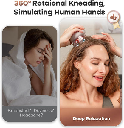Scalp Massager Portable Rechargeable Waterproof Hair Head Massager