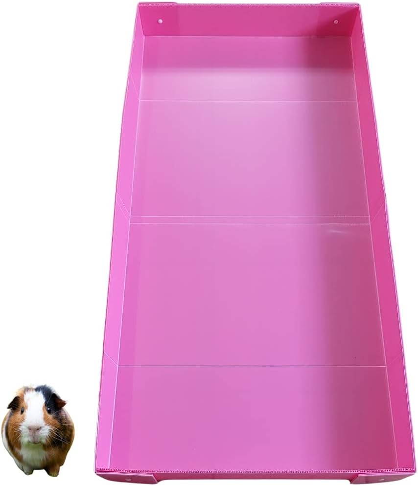 Corrugated Plastic Cage Liner Base for Guinea Pig C&C Cage - for use with 13.8" Grids ONLY! NOT Measured by Feet- Used with Grid Cages for Guinea Pigs, Hedgehogs, and Rabbits (2x4, Pink)