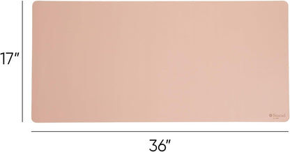 Vegan Leather Desk Pad Mat, Office Desk Mat, Large, Dusty Rose Pink