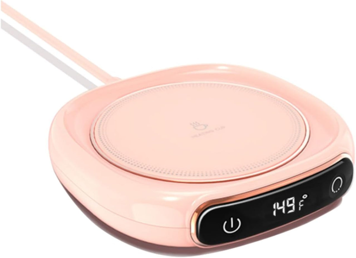 Coffee Mug Warmer, Cup Warmer with Auto Shut Off, Fast Bottle Warmers for All Bottles，3 Temp Settings, Multifunctional Bottle Warmer for Coffee, Beverage, Milk, Tea, Coffee Warmer Plate (Pink)