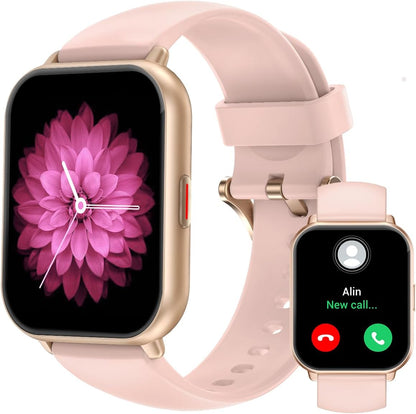 Smart Watches for Women (Answer/Make Call, 2 Bands), 1.8", Pink