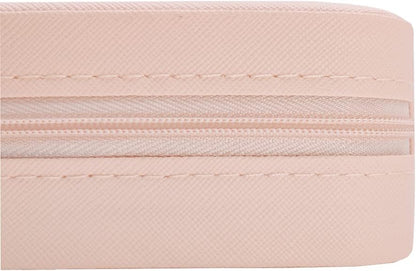 Mini Jewelry Case, Small Travel Jewelry Organizer, Portable Jewelry Box Mini Storage Organizer Display Box For Rings Earrings Necklaces (Pink-4)