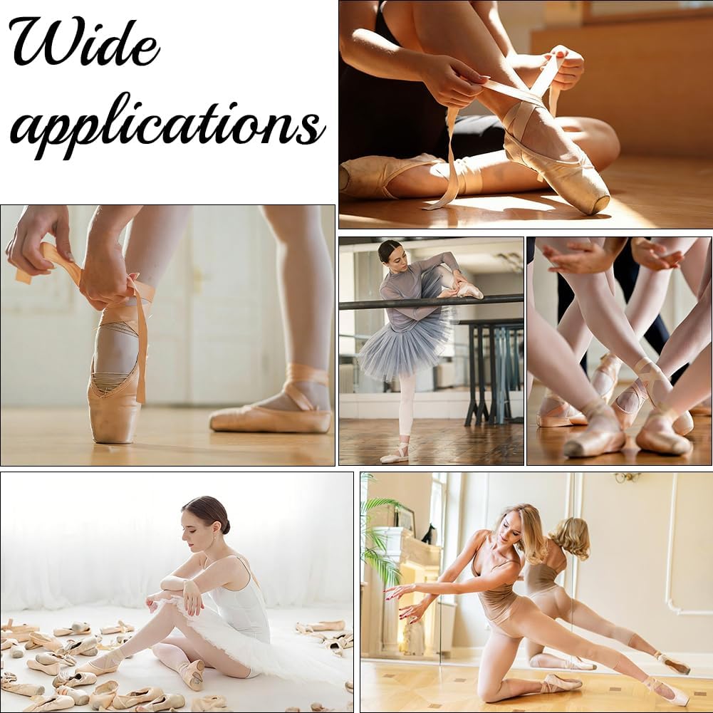 Ballet Pointe Shoe Flat Elastic Stitch Sewing Kit Bloch Satin Ribbon Cord Pink Professional Iron Safety Pins Thread Steel Knitting Needles Seam Ripper Set Accessories for Shoes DIY Repair