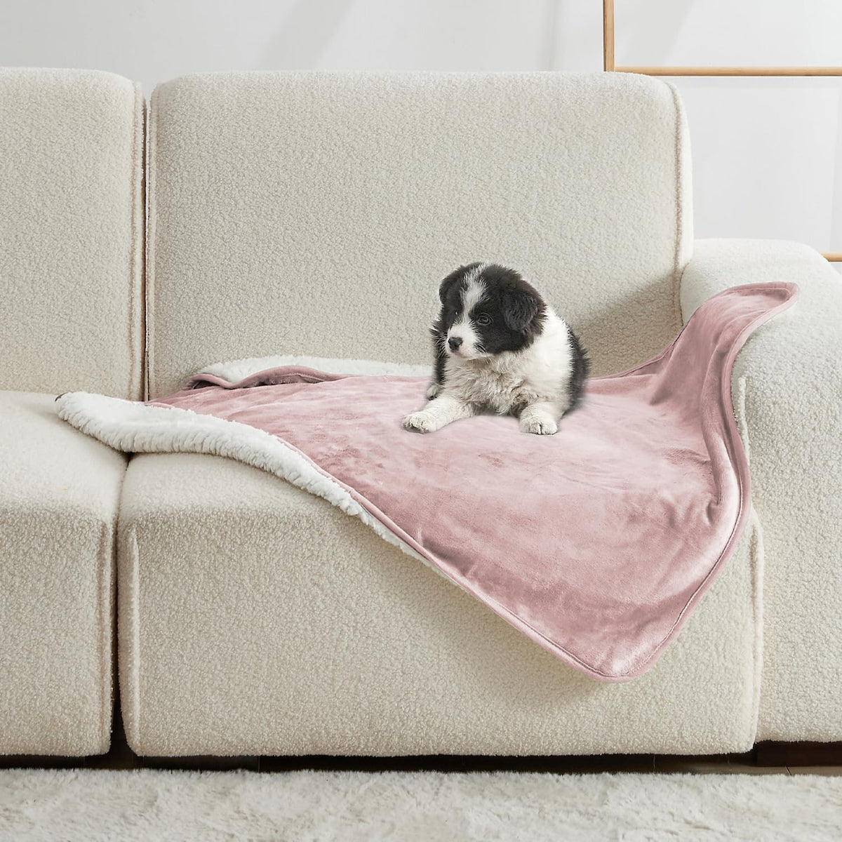 Soft Waterproof Blanket for Bed Couch Sofa, Dusty Pink, 30x40 inches