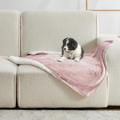 Soft Waterproof Blanket for Bed Couch Sofa, Dusty Pink, 30x40 inches
