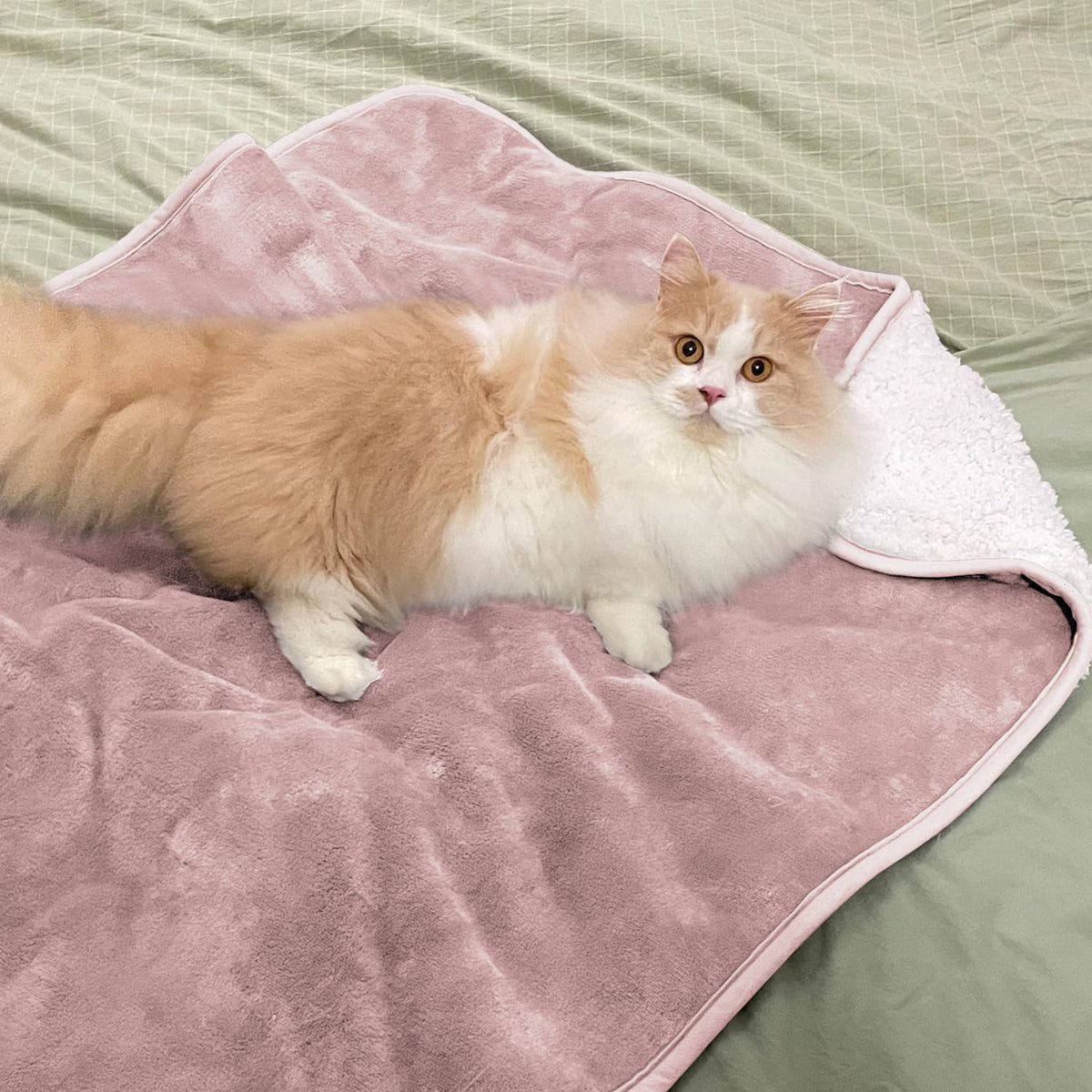 Soft Waterproof Blanket for Bed Couch Sofa, Dusty Pink, 30x40 inches
