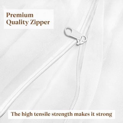 Zipper Fitted Sheet Twin (39"x 75") Size Fits 8" Deep Pocket, Heavy Quality 600-TC Soft Egyptian Cotton Zipper Mattress Cover 1 Fitted Sheet Only (Peach, Stripe)