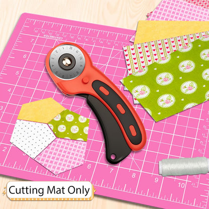 Cutting Mat 9in×12in, Cutting Mats for Crafts, Self Healing Cutting Mat A4, Fabric Cutting Mats Double Side for Sewing, Quilting, Craft Mat for Desktop (Pink), Matting & Mounting Materials