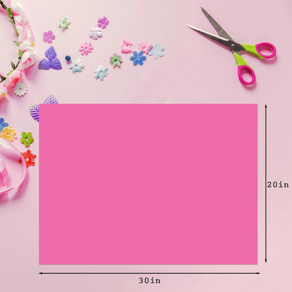 500 Sheets of Pink Tissue for Gift Bags - Bulk Wrapping Tissue, 20 X 30 Inches. Ideal Pink Packaging for Gift Wrap, Filler, Crafts, DIY Projects, Weddings, Birthdays, Baby Showers, Valentine's Day