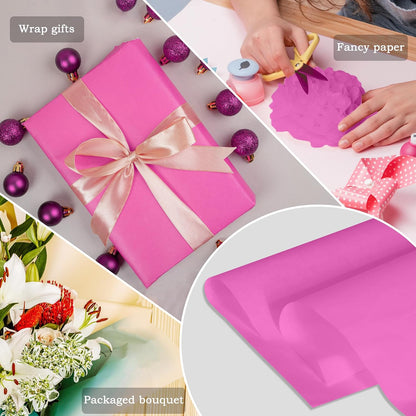 500 Sheets of Pink Tissue for Gift Bags - Bulk Wrapping Tissue, 20 X 30 Inches. Ideal Pink Packaging for Gift Wrap, Filler, Crafts, DIY Projects, Weddings, Birthdays, Baby Showers, Valentine's Day