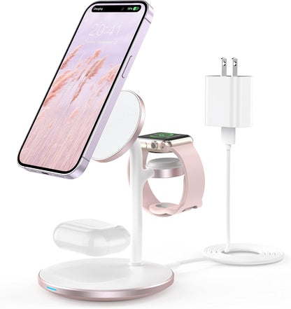 3 in 1 Magnetic Wireless Charging Station for Apple Devices,15W
