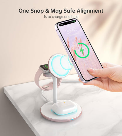 3 in 1 Magnetic Wireless Charging Station for Apple Devices,15W