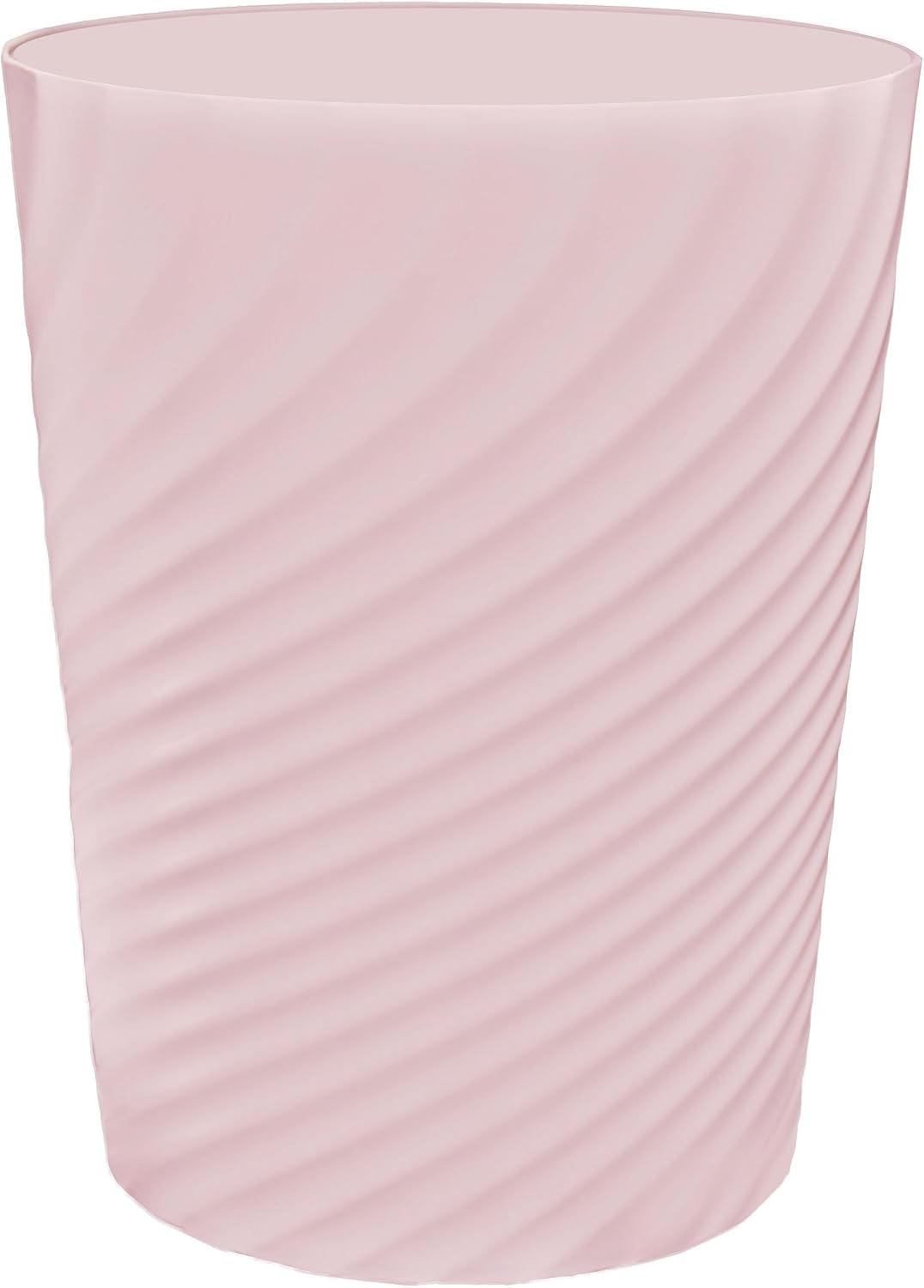 1.8 Gallon Small Trash Can Wastebasket Recycling Bin Slim Profile for Compact Spaces Bathroom, Office, Bedroom, Kitchen (1.8 Gallon, Pink)