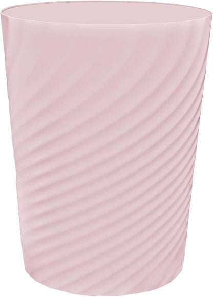 1.8 Gallon Small Trash Can Wastebasket Recycling Bin Slim Profile for Compact Spaces Bathroom, Office, Bedroom, Kitchen (1.8 Gallon, Pink)