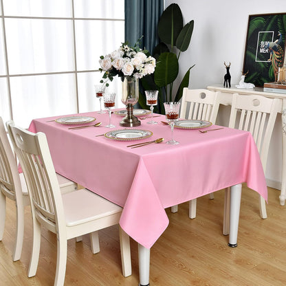 Pink Square Tablecloth Waterproof Table Cloth, 60 x 60 inch