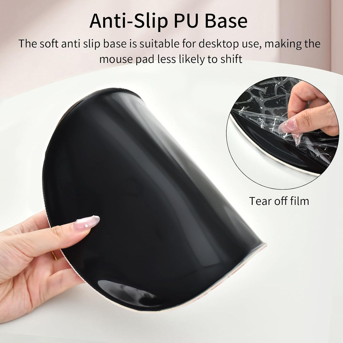Cute Sage Pink Floral Mouse Pad with Gel Wrist Support Mouse Pad,Ergonomic Aesthetic,Comfort Mousepad for Office Work Computer,Pain Relief Mousepad with Non-Slip Silicone Base,Blooming Flower