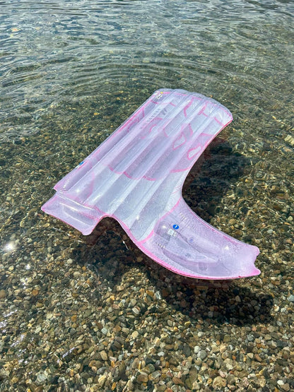 Cowgirl Boot Inflatable Pool Float – Pink Cowboy Boot Raft for Summer Pool Parties, Girls’ Trips & Bachelorette