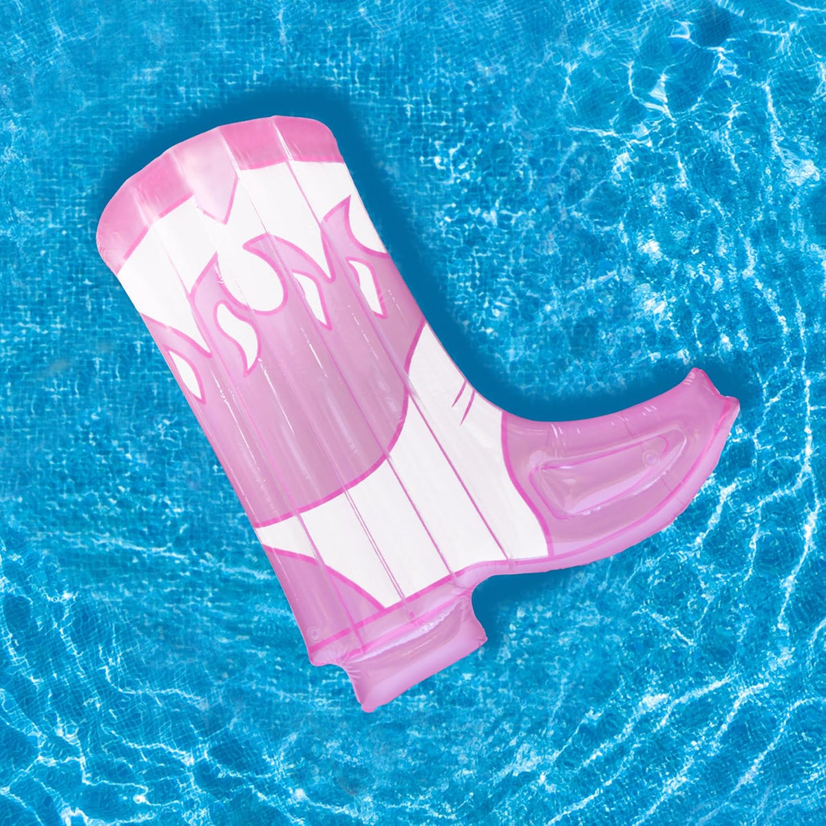 Cowgirl Boot Inflatable Pool Float – Pink Cowboy Boot Raft for Summer Pool Parties, Girls’ Trips & Bachelorette