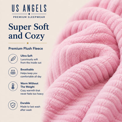 Plush Robe For Girls- Plush Winter PJ Robe With Pockets, Hoodie & Belt- Ultra-Soft Bathrobe