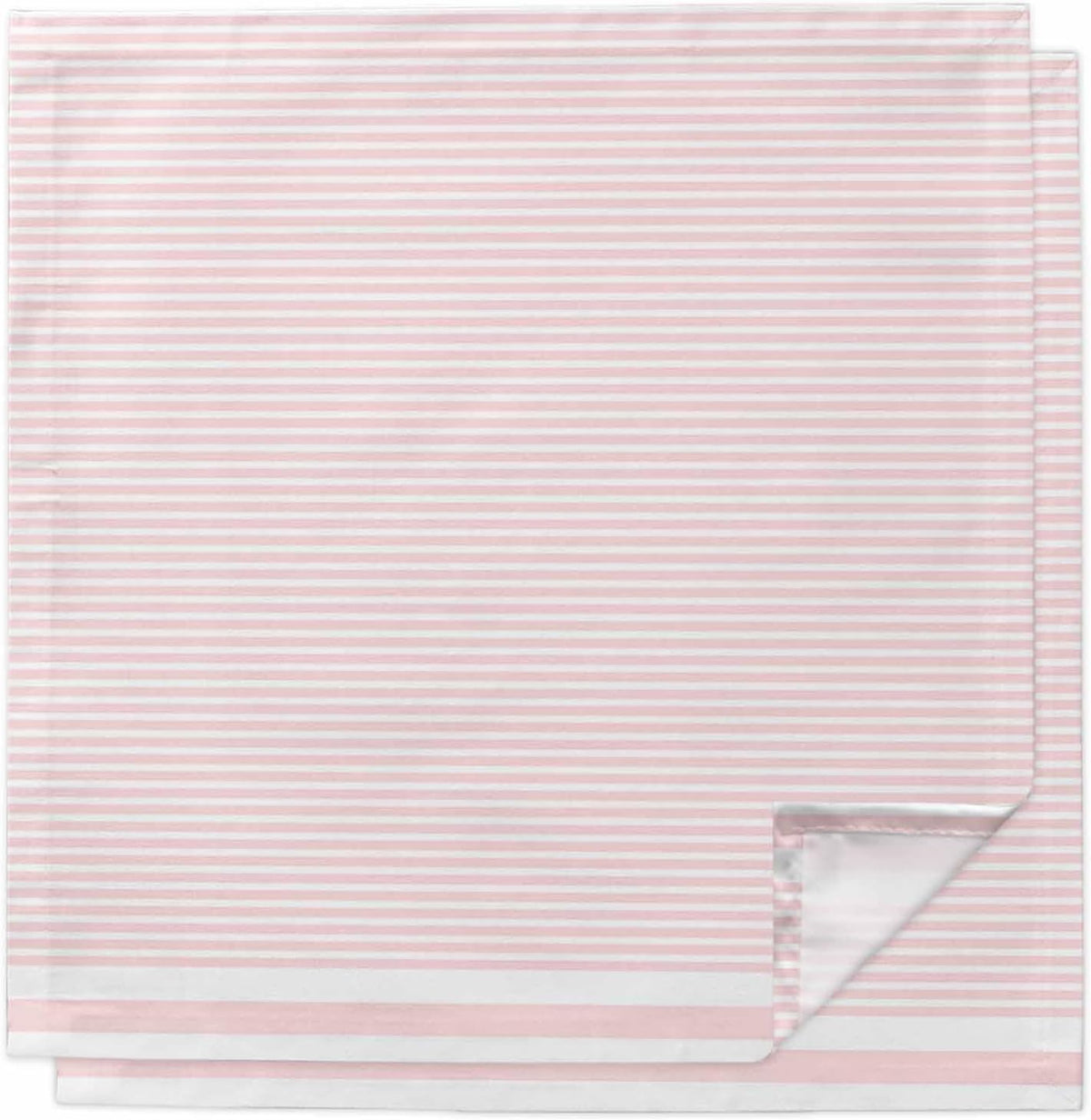 Cloth Napkins 20 x 20 Inch Pink Stripe Soft Absorbent Dinner Napkins Stripe Pink White Washable Reusable Kitchen Napkin Sets for Parties Wedding Restaurant Hotel