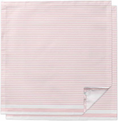 Cloth Napkins 20 x 20 Inch Pink Stripe Soft Absorbent Dinner Napkins Stripe Pink White Washable Reusable Kitchen Napkin Sets for Parties Wedding Restaurant Hotel