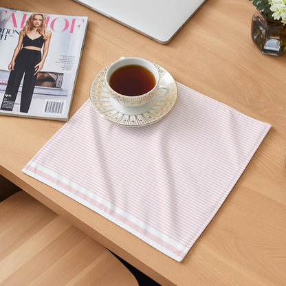 Cloth Napkins 20 x 20 Inch Pink Stripe Soft Absorbent Dinner Napkins Stripe Pink White Washable Reusable Kitchen Napkin Sets for Parties Wedding Restaurant Hotel