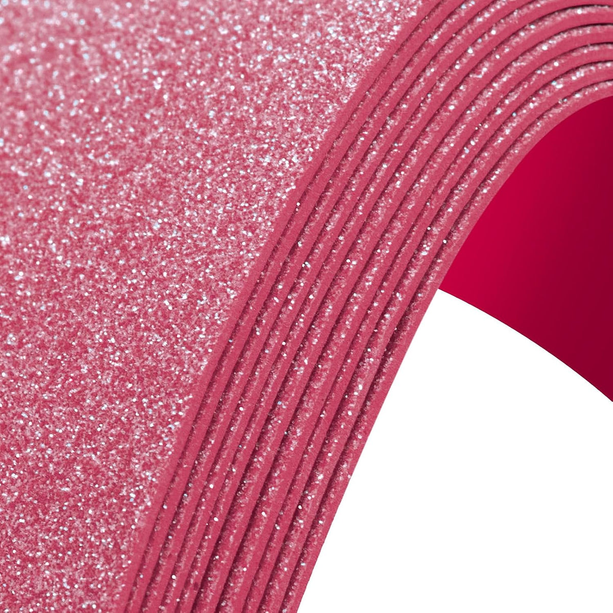 10 Pack Glitter Foam Sheets Craft 8 x 12 inch (Peach Pink)