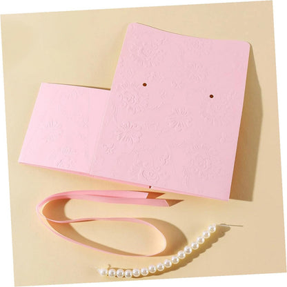 Mini and Medium Pink Boxes Set, Paper Floral Sweet Present Wrap Boxes with Pearl Chain, Party and Wedding Favor Decorative Packaging Bags