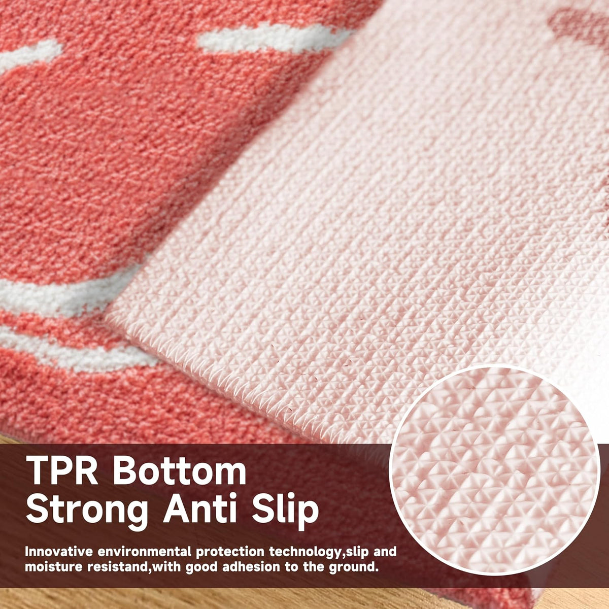 Minimalist Coral Abstract Line Art Woman Bathroom Mat, 17"x25" Extra Soft and Absorbent Microfiber Bath Rug, Non-Slip TPR Back, Plush Shaggy Bath Carpet for Floor