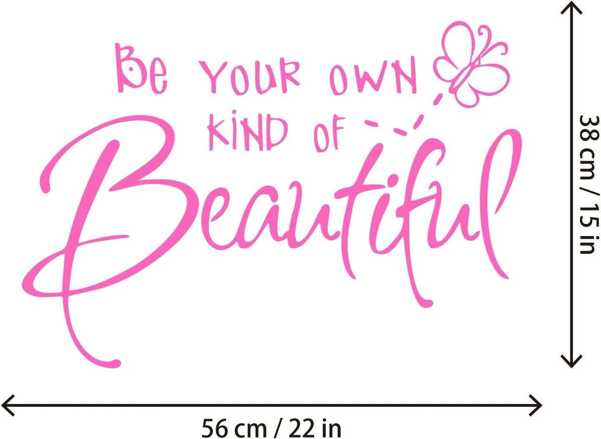 Be Your Own Kind of Beautiful Wall Stickers Quote,DIY Vinyl Decal Wallpaper