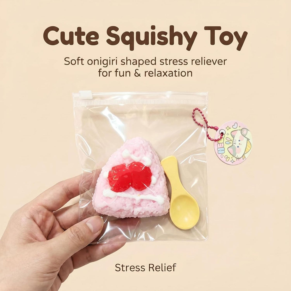 Strawberry Cake Taba Squishy Toy, Pink Fidget Slow Rising Squishy, Stress Relief Silicone Gift for Adults